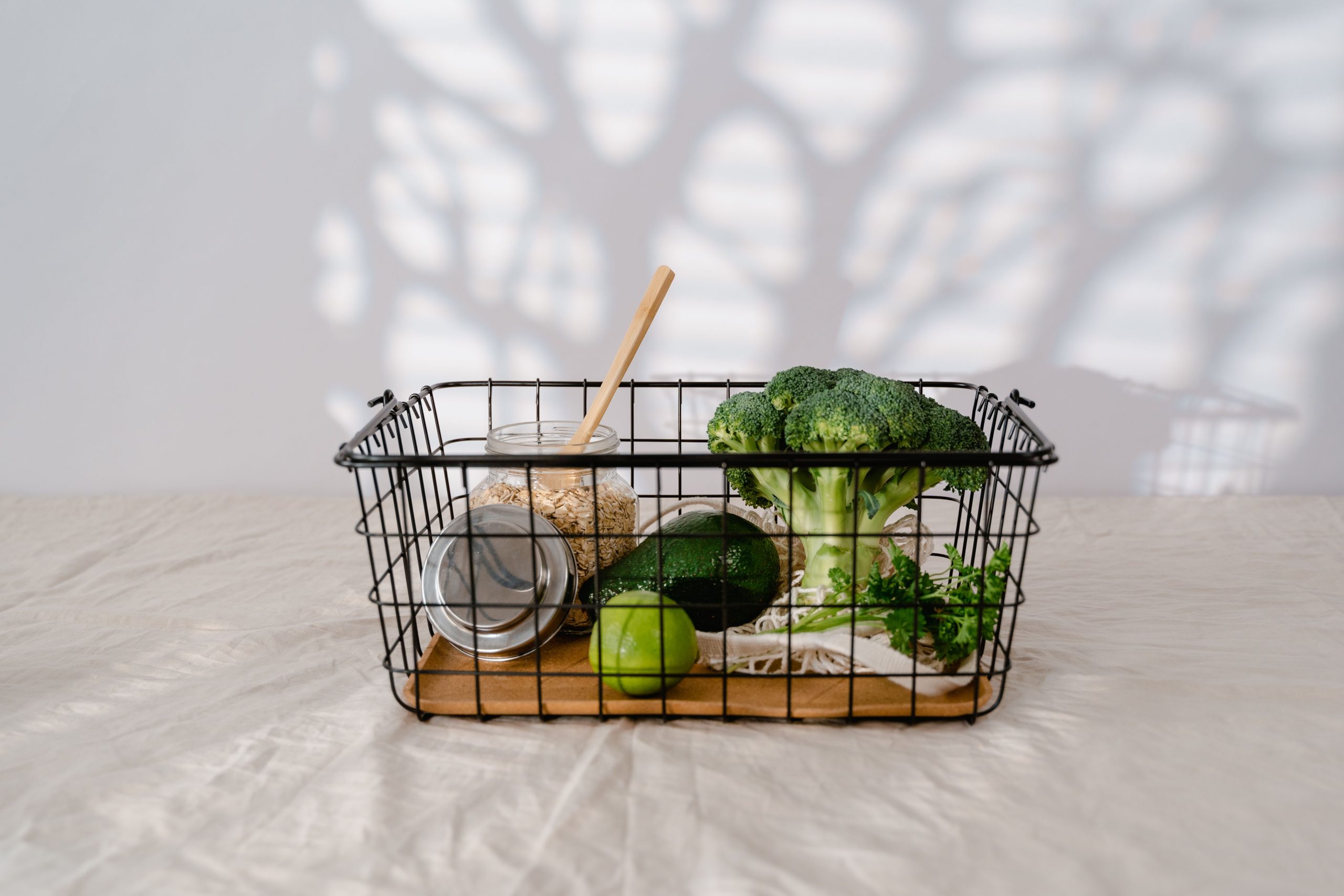 Panier de légumes et céréales biologiques